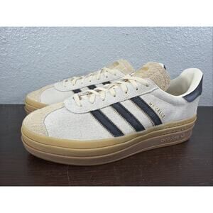 Adidas Gazelle Bold Shoes Womens Size 11 Cream Night Indigo Sneakers EUC